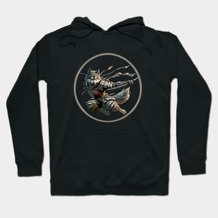 Junkyard Dog Samurai Cyber-Punk Design Hoodie